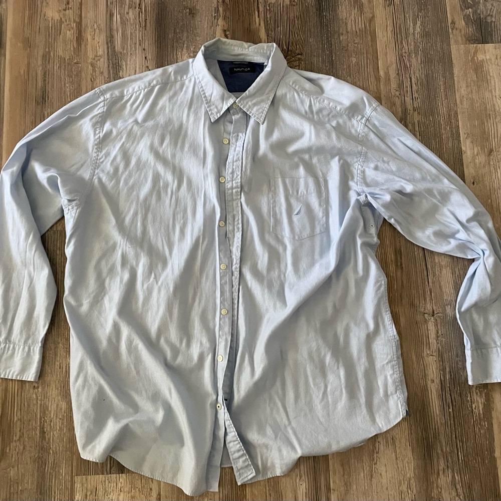 Nautica Light Blue Dress Shirt. 3XL